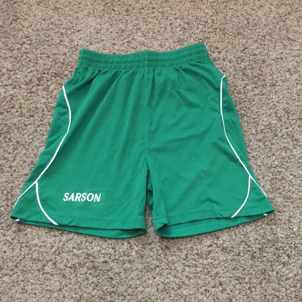 Sarson green youth athletic shorts